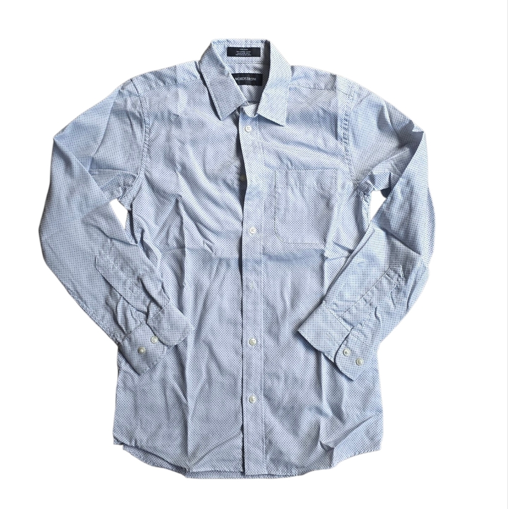 Men's Blue Button-Up Jacket